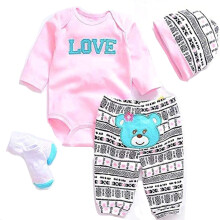 ZIYIUI Reborn Baby Doll Clothes Toys Dress Kids Simulation Doll Lovely Romper White Clothes Decor Accessories for 20-22inch Dolls (LOVE)