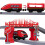 XIAPIA Electric Train Set, 66-Piece Red Fire Engine Railway Toy 5