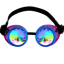 OMGREAT Kaleidoscope Glasses for Raves Steampunk Goggles with Rainbow Prism Diffraction Crystal Lenses