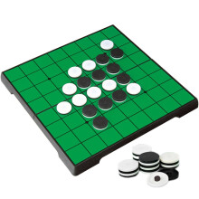 Reversi Board Game Set, Magnetic Folding Classic Strategy Travel Game for Kids and Adults (Rounded Corner)