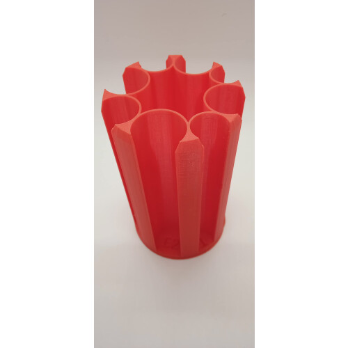RED UK Coin Stacker, Large 14cm High, 8 Coin Slots 2