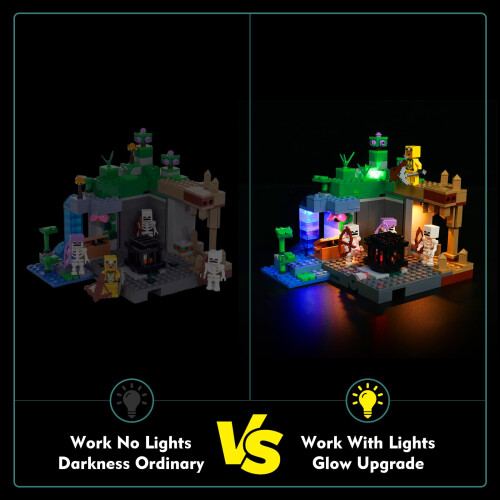 LED Light Kit Compatible with Lego Minecraft Skeleton Dungeon 21189 1
