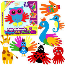 HAPMARS Handprint Art Craft Kits for Kids, 16 Pack