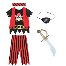 Kids Pirate Outfit 5pcs Children's Pirate Costume Role Play Dress up for kids 3-10years