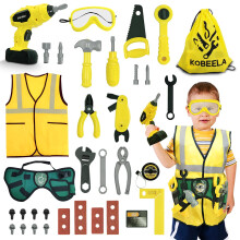 Kids Tool Set with Construction Costume for 3 4 5 6 Year Old Boys