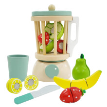 Wooden Blender Toy, Montessori Pretend Play Kitchen Accessories for Kids