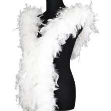 1.8m 100g White Marabou Feather Boa Fancy Dress forCosplay Costume Accessory Holiday Decors