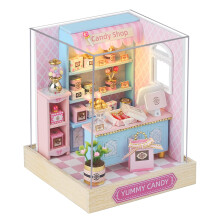 CUTEROOM DIY Miniature Doll House Kits, 3D Wooden Dollhouse-Candy
