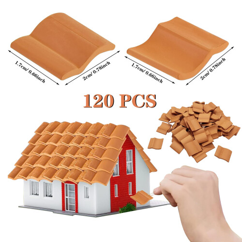Woohome 322 Pieces Mini Grey Scale Tile Roof Tile Construction Set 2