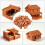Woohome 322 Pieces Mini Grey Scale Tile Roof Tile Construction Set 6