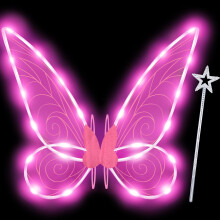 Light up Fairy Wings for Adults Women, LED Fairy Wings Light up Butterfly Wings for Halloween Cosplay Dress Up