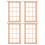jojofuny 4Pcs 1:12 Miniature Dollhouse Window Frames Set Use 1