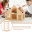 jojofuny 4Pcs 1:12 Miniature Dollhouse Window Frames Set Use 3