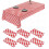 6 Pack 108" X 54" Red and White Checkered Rectangular Table Cloth Disposable Plastic Tablecloth 1