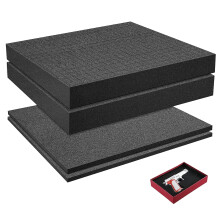 4 PCS Pick Apart Foam Insert, 15.7 x 11.8 x 2 Inch / 15.7 x 11.8 x 0.4 Inch