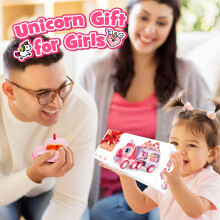 EUTOYZ Toys for 1 2 3 Year Olds Girl, Unicorn Toy Car Toddler Toy Age 1-3 Construction for 1-3 Year Olds Girls Easter Birthday Gifts for 1-4 Year Old