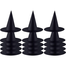 Halloween Witch Hat - 15 Pack Adult Black Costume Accessory for Women and Men - Party Favor