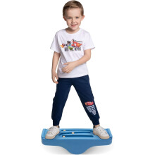 Kids Rocking Seesaw Balance Board with 5 Wooden Balls Sensory Training Rocking Board Balance Training Equipment Children Indoor Outdoor Activity Toy