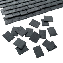 Tiny Tiles 250 Pieces 1:24th Scale Dolls House Miniature Styrene Roof Tiles in Slate Grey