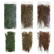 Woohome 3 Pack Miniature Shrubs Model Bushes 3 Color Long Shrub Vegetation Groups Model Grass Tufts for DIY Architecture Building Model Railway Train