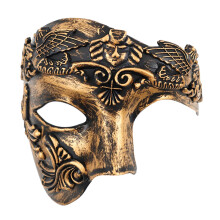Oidea Masquerade Mask for Men: Retro Phantom Of The Opera Mask Vintage One Eyed Half Face Roman Warrior Masks Prom Costume Mardi Gras Carnival