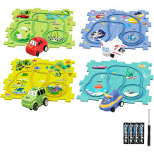 Puzzle Racer Kids Car Track set Toy for Kids DIY Puzzle Track Rail Route Educational Game Gift Games for Children 2 3 4 5 6 Years