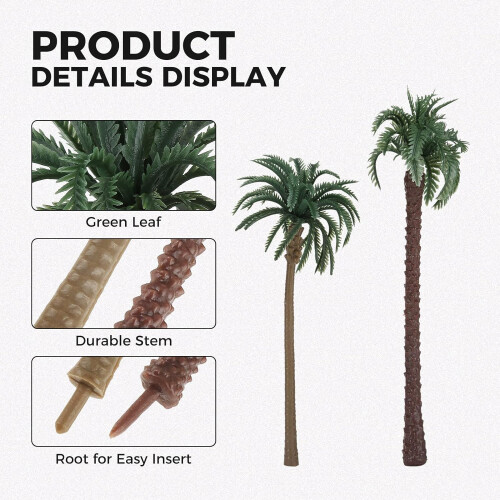 Yetaha 48 PCS Model Palm Trees, 5.5-19cm, for Decor 2