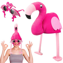 Neer 2 Pcs Carnival Funny Hat and Glasses Set Novelty Party Hat Dress up Sunglasses Cosplay Costume Accessories for Photo Props