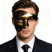 Oidea Masquerade Mask for Men: Phantom Of The Opera Mask Plastic Half Face Party Masks Halloween Costume Prom Ball Mardi Gras Venetian Masks