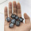 ORUZA Liquid Core DND Dice Set Polyhedral Resin Sharp Edge D&D Dice 7 PCS 6