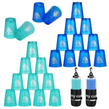 yeesport 24 Sport Stacking Cups Blue/Green Training Set for Kids & Adults