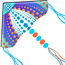 HONBO Large Delta Kites For Kids and Adults,Perfect Kite for Beginners,String Line Included Toys Easy To Fly Kites with Colorful Colors Tail,Best