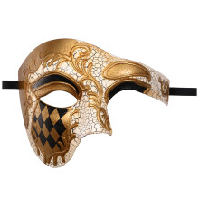 Oidea Masquerade Mask for Men: Phantom Of The Opera Mask One Eyed Half Face Mask Party Mardi Gras Carnival Venetian Mask