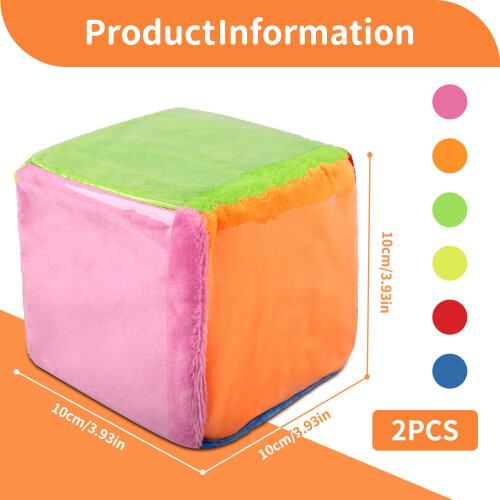 Large Dice 2 Pcs 10cm Foam Dice with Pockets Exercise Dice for Kids 1
