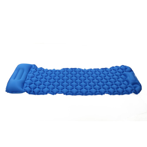 Aufblasbare Campingmatte mit Kissen Dunkelblau 2