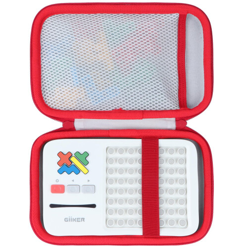 Lebakort Storage Case Compatible with GiiKER Super Puzzle Games,White+Red
