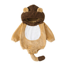 Newborn Infant Baby Halloween Outfit Fuzzy Warm Animal Halloween Romper