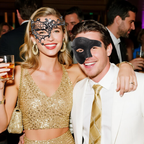 Oidea Couples Masquerade Mask Set, Vintage Half Face Masks 1