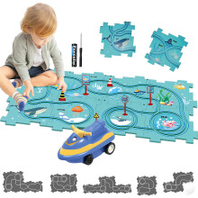 Puzzle Racer Kids Car Track set Toy for Kids DIY Puzzle Track Rail Route Educational Game Gift Games for Children 2 3 4 5 6 Years