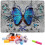 Malloom Latch Hook Kit, Rug Making Kit for Beginners, Butterfly 52 x 38cm 1
