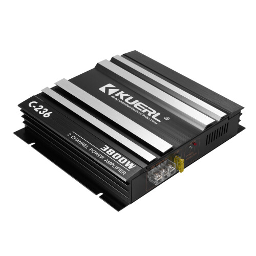 Kompakter 2-Kanal Autoverstärker 12V Schwarz