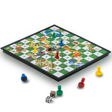 Snakes and Ladders Board Game Set -32 Centimeters, Magnetic Folding Travel Board Game for Kids