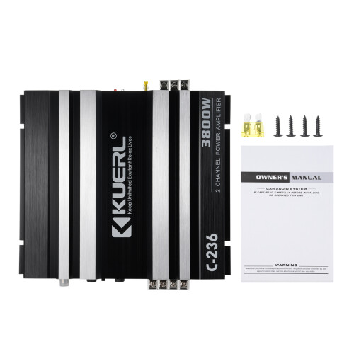 Kompakter 2-Kanal Autoverstärker 12V Schwarz 1