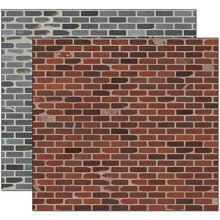 Brick Pattern Modelling Sheet O Scale for Model Railways, Dioramas & Wargaming - O 0 1:43.5-170gsm Papers 4X A4 (Red/Grey Brick Paper Double Sided)