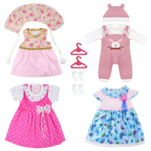 Aolso Baby Doll Clothes for 14-18 Inch (35-45 cm) Dolls, New Doll Clothes Outfits, Sweet Dress with Coat Hanger