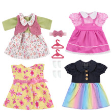 Aolso Baby Doll Clothes for 14-18 Inch/35-45 cm Dolls, New Doll Clothes Outfits, Sweet Dress with Coat Hanger
