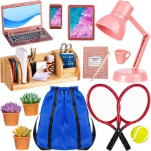 Mini Dollhouse Stationery, School Supplies for Dolls, Learning and Exercise