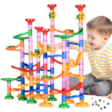 Ainiv 153Pcs Marble Runs Toys with 30 Plastic Marbles + 20 Luminous Glass Marbles, Marble Game STEM Educational Learning Toy for Kids 3+ Years Old