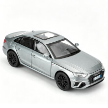 1/32 A4L Alloy Model Car, Pull Back Diecast Toy Vehicle with Sound & Light, Collectible Car Toy Gift for Kids Boys Girls Adults, Gray