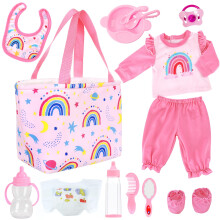 ZITA ELEMENT 13 Pcs 14-18 Inch Baby Doll Clothes Outfit & Accessories